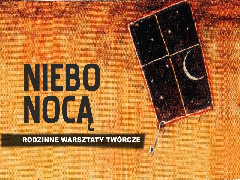 Grafika z oknem przez które widać niebo nocą