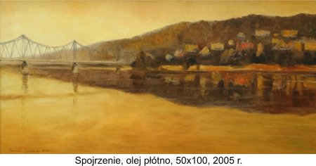 Spojrzenie, olej płótno, 50x100 cm, 2005 r. - Lewiński Tomasz
