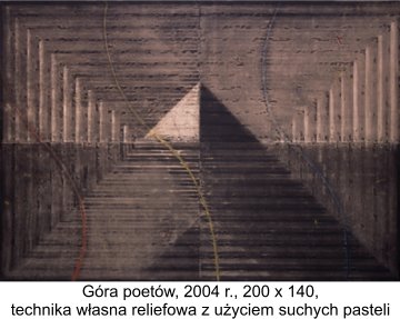 Góra poetów, 2004 r., 200x140 cm, technika własna - Nowak Paweł