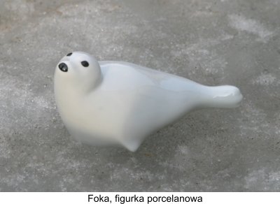 Foka, figurka porcelanowa - Kamiński Roman